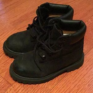 All Black Timberland boots